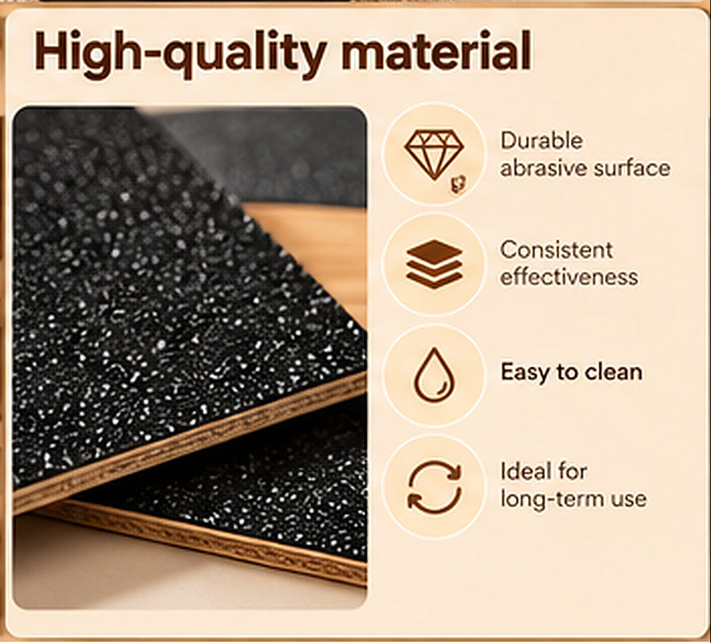 Close-up of the abrasive filing surface